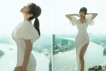 Đường cong nóng bỏng gây mê của gái 2 con Elly Trần