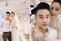 Bảo Thy đeo cả tá vòng vàng, nhẫn kim cương trong lễ cưới