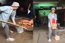 Đàm Vĩnh Hưng bê gạch, phụ hồ kiếm sống