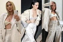 Mỹ nhân Việt mê mẩn mốt áo bé xíu không đủ che vòng 1