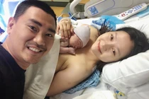 Diễn viên Khánh Hiền sinh con gái ở Mỹ, nặng 3,3kg