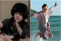 Sơn Tùng đội mũ lông đi ăn tối, Tùng Dương nhảy sóng ngoài biển