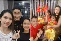 NSND Tự Long, Minh Tiệp tận hưởng Trung thu ấm áp bên vợ con