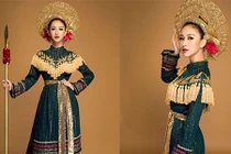 Lộ trang phục nữ chiến binh của Hà Thu ở Miss Earth 2017