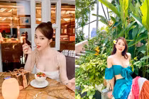 “Cá sấu chúa” Quỳnh Nga chuộng váy áo khoe vòng 1 hờ hững