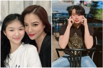 Trương Ngọc Ánh gặp con sau 6 tháng, Anh Dũng tạo dáng dễ thương