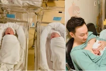 Ngắm cặp quý tử sinh đôi đáng yêu như thiên thần của MC Thành Trung