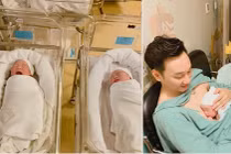 Ngắm cặp quý tử sinh đôi đáng yêu như thiên thần của MC Thành Trung