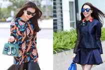 Trà Ngọc Hằng diện đồ hiệu sang chảnh xuống phố