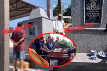 Xót xa bố mẹ Vân Quang Long thẫn thờ bên mộ phần con trai