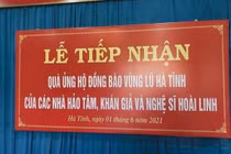 Đại diện NSƯT Hoài Linh đã trao 9 tỷ cho 4 tỉnh miền Trung