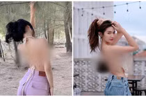 Phát ngượng hot girl diện mốt hở lưng cho mát, hớ hênh vòng một