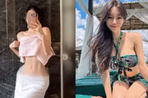 Hot girl mặc hở táo bạo khoe vòng eo rắn nước 