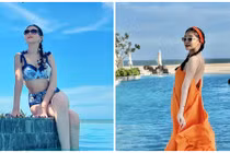 Dáng vóc nuột nà của Lê Âu Ngân Anh sau sinh nở