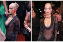 Sao nữ diện đồ mỏng khoe vòng một trên thảm đỏ Cannes 2024