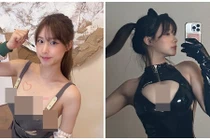 Hot girl vẽ tranh diện mốt "quên" nội y, nhìn phát ngượng