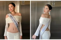 Kỳ Duyên mặc hở khoe vòng eo rắn nước ở Miss Universe 2024