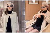 Phương Oanh khoe vẻ sang chảnh khi mang bầu đôi