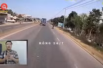 Video: Tài xế container chuyển hướng ẩu báo hại xe máy
