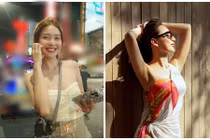 Khả Ngân - Ngọc Diễm khoe dáng gợi cảm đi du lịch dịp 30/4