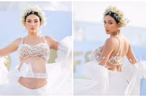 Võ Hoàng Yến vác bụng bầu catwalk khi về nước 