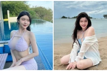 Hot girl khoe vòng một “khét lẹt” với đồ bơi nửa kín nửa hở