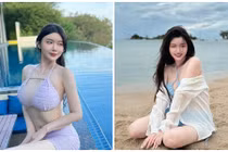 Hot girl khoe vòng một “khét lẹt” với đồ bơi nửa kín nửa hở