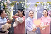 Phương Oanh bật khóc khi trở về nhà sau sinh 