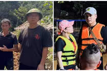 Hồ Hoài Anh - Hồng Đăng đến vùng lũ hỗ trợ bà con