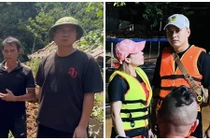 Hồ Hoài Anh - Hồng Đăng đến vùng lũ hỗ trợ bà con