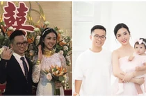 Hôn nhân của Á hậu Việt Nam đeo vàng “trĩu cổ” trong ngày cưới