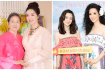 Trầm trồ nhan sắc 3 thế hệ nhà Hoa hậu Đền Hùng Giáng My