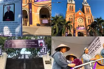 Ảnh: Công tác chuẩn bị nơi an táng Đức Tổng Giám mục Phaolô Bùi Văn Đọc