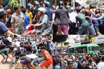 Ngao ngán cảnh tranh nhau giật cô hồn gây hỗn loạn đường phố