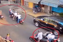 Vừa rút tiền ở ngân hàng, người đàn ông bị cướp tấn công