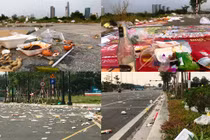 Khủng khiếp cảnh tượng rác thải sau đêm giao thừa ở TP Hồ Chí Minh