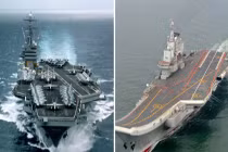 Liêu Ninh "chạm trán" tàu sân bay Mỹ tại Biển Đông?