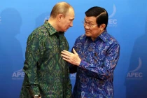 Phút thân mật giữa Chủ tịch Trương Tấn Sang và Tổng thống Putin 