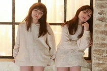 Tan chảy vì cặp chị em song sinh Mỹ lai Hàn xinh đẹp