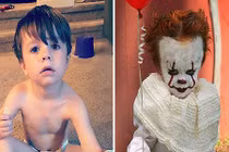 Chàng trai 17 tuổi biến em trai thành "ma hề"