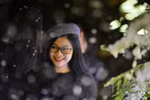 Trai xinh gái đẹp chơi với tuyết nhân tạo ở ĐH Thăng Long