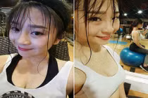 "Hot girl múa côn" siêu gợi cảm dù mướt mát mồ hôi