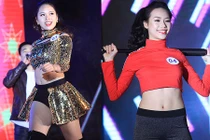 Nữ sinh Ngoại thương mặc gợi cảm "đốt nóng" không khí giá rét