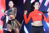 Nữ sinh Ngoại thương mặc gợi cảm "đốt nóng" không khí giá rét