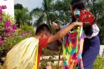 Chàng trai "đạp gió cưỡi mây" đến tỏ tình bạn gái