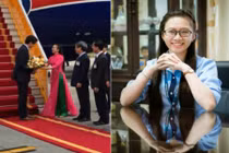 Tài sắc nữ sinh vinh dự được tặng hoa Thủ tướng Canada