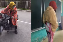 Teen Việt mang chăn ra đường, ôm chăn đến trường... chống rét