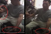 Ông bố đáng yêu: Tóm chặt chân con gái vì... sợ tiêm