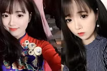 "Hot girl áo dài đỏ" xinh đẹp nổi tiếng sau clip hát nhép