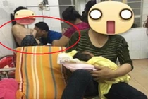 Điều đáng trân trọng đằng sau bức ảnh chồng "bú ti" vợ trong bệnh viện